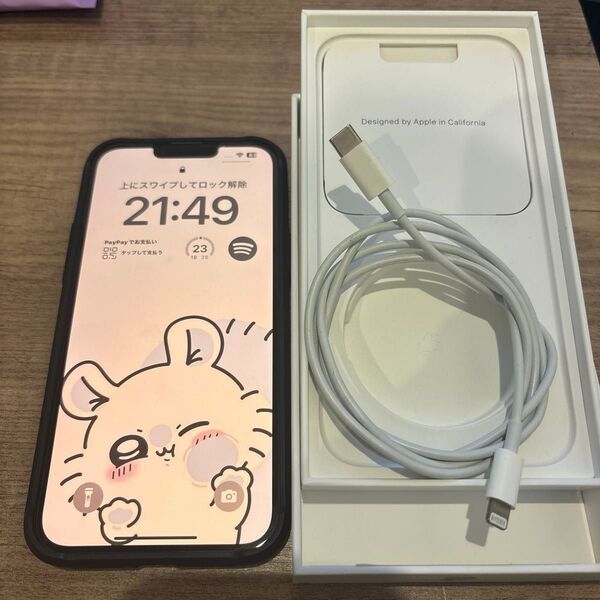iPhone14plus 128gb 箱/保護カバー/保護ケース/レンズ保護有 iPhone Apple SIMフリー ブルー
