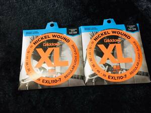 新品アウトレット即決品！！★D'Addario エレキギター弦 EXL110-7弦用入荷！！★2個セット！！