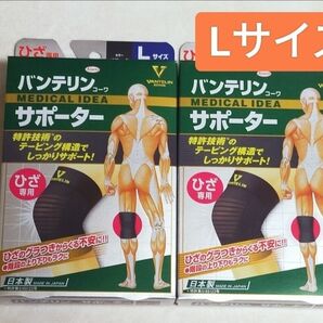 Lサイズ★送料無料!バンテリンサポーター 膝サポーター 1枚入× 2個 大きめ バンテリンコーワ ひざ専用 ブラック サポーター