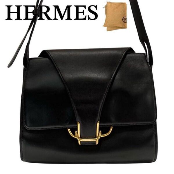 美品 HERMES エルメス ショルダーバッグ カーフレザー ヴィンテージ