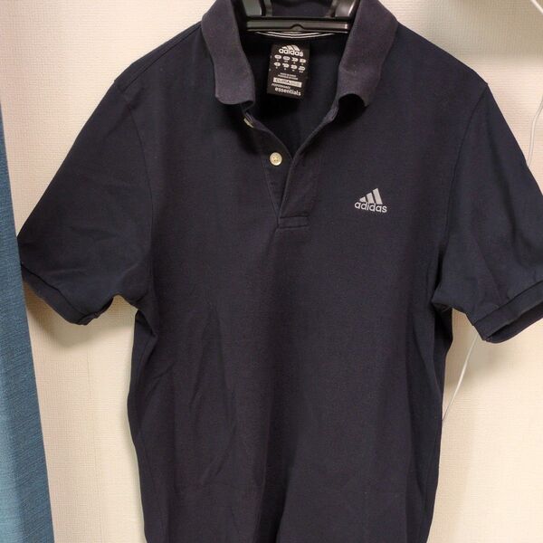 adidas ポロシャツ ネイビー M