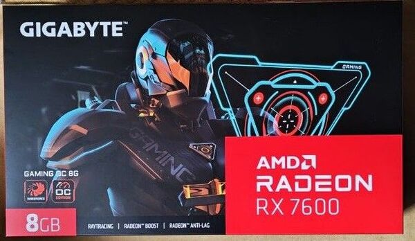 未使用 Radeon RX 7600 8GB Gaming GV-R76GAMING OC-8GD GIGABYTE