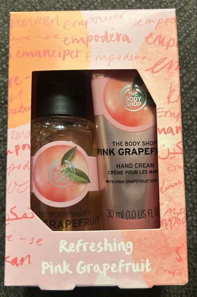 6/16までクーポンで半額!THE BODY SHOP ピンクグレープフルーツ ハンド&シャワージェルデュオ