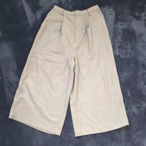 LOWRY SFARM ダークグリーン ガウチョパンツ ウエストゴム
