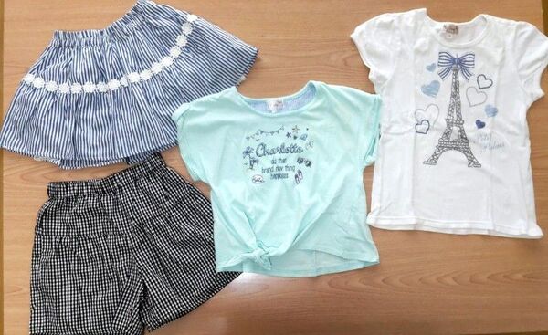 ≪130≫Tシャツ&ショートパンツ(キュロット)★4点セット