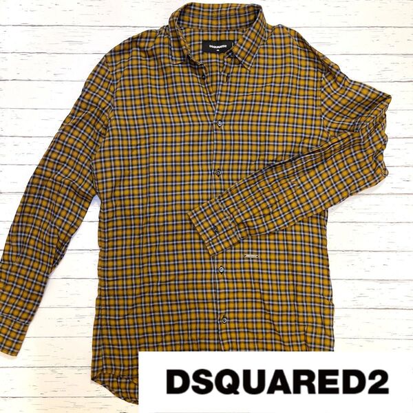 美品【DSQUARED2】ディースクエアード ネルシャツ シャツ(44)