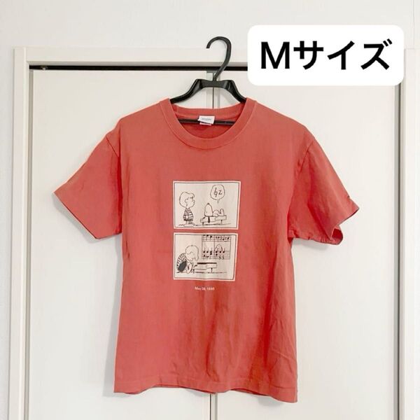【限定商品】スヌーピーミュージアム 半袖 Tシャツ カットソー メンズ M 赤 レッド