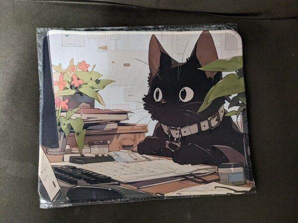 #3 マウスパッド 黒猫 パソコン 長方形 モニター PC アニメ 漫画