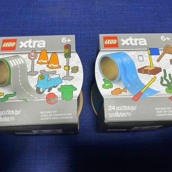 LEGO レゴ　xtra シール 廃盤 道路 川