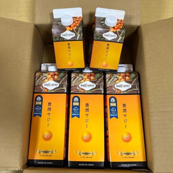 豊潤サジー 紙タイプ1000ml×3本 & 300ml×2本 フィネス サジー ジュース