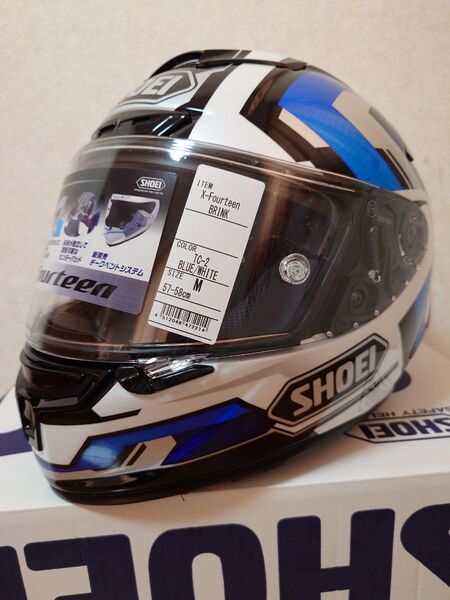 SHOEI X-Fourteen BRINK Mサイズ TC-2 (BLUE/WHITE)