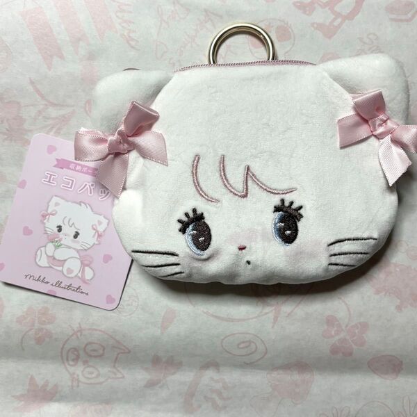 【新品未使用】mikko フェイスぬいぐるみ エコバッグ ムース