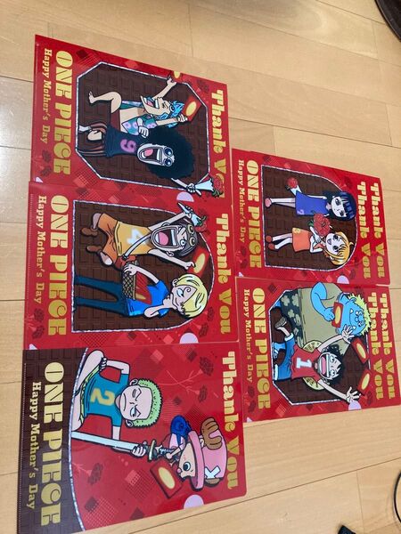 ONE PIECE クリアファイル 5枚セット Mother's Day 非売品