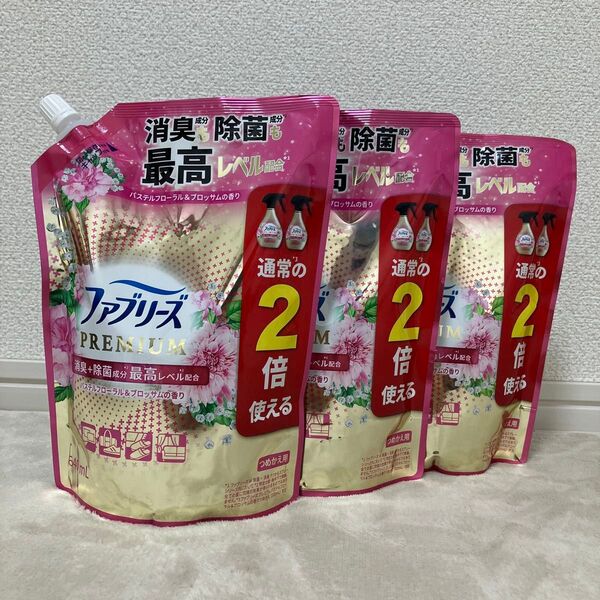 ファブリーズPREMIUM 大容量詰め替え用 パステルフローラル&ブロッサム3個セット