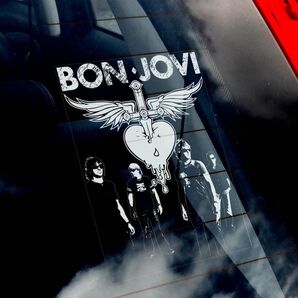 ◆ボン・ジョヴィ ボンジョヴィ 外張り カーステッカー 135×100mm 外貼り