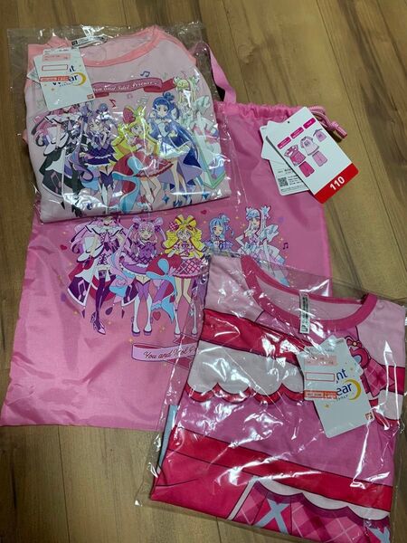 キミとアイドルプリキュア 半袖パジャマ バッグ セット 110cm 新品 未使用
