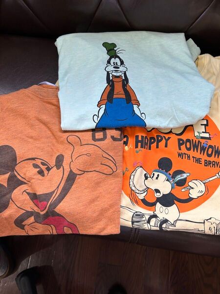東京ディズニーランド 80s〜90s オールド レトロ 昭和 ミッキー&グーフィー Tシャツ 3点セット ヴィンテージ 日本製