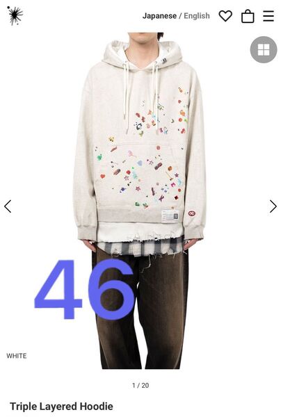 MIHARA YASUHIRO Layered Hoodie ミハラヤスヒロ