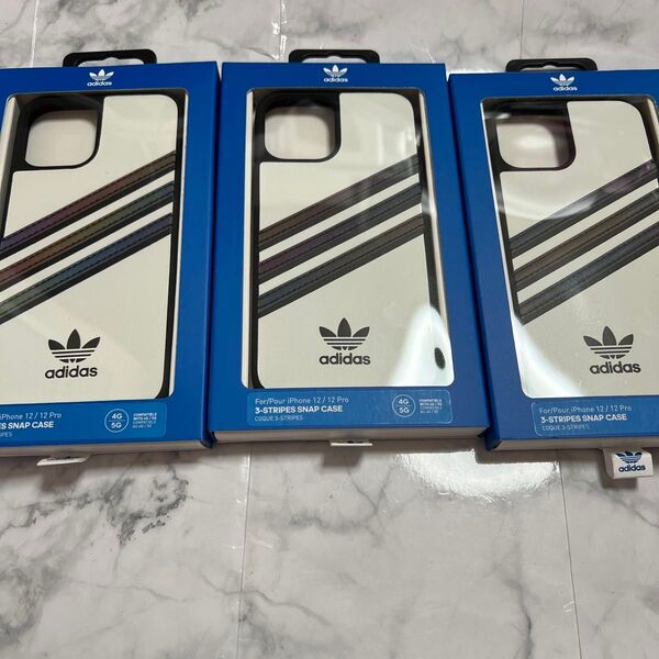 adidas iPhone12/12Pro用スマホケース 3点セット