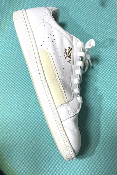 【美品】PUMA Match メンズレザースニーカー ホワイト26.5cm