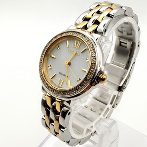 ★美品 希少★ シチズン CITIZEN エコ・ドライブ EM0444-56A SS ダイヤモンド 腕時計 レディース ソーラー