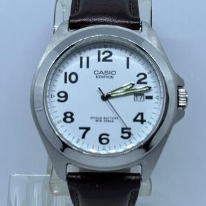 CASIO EDIFICE EF-120 カシオ エディフィス ブラウン レザーベルト スクリューバック ジャパンムーブメント