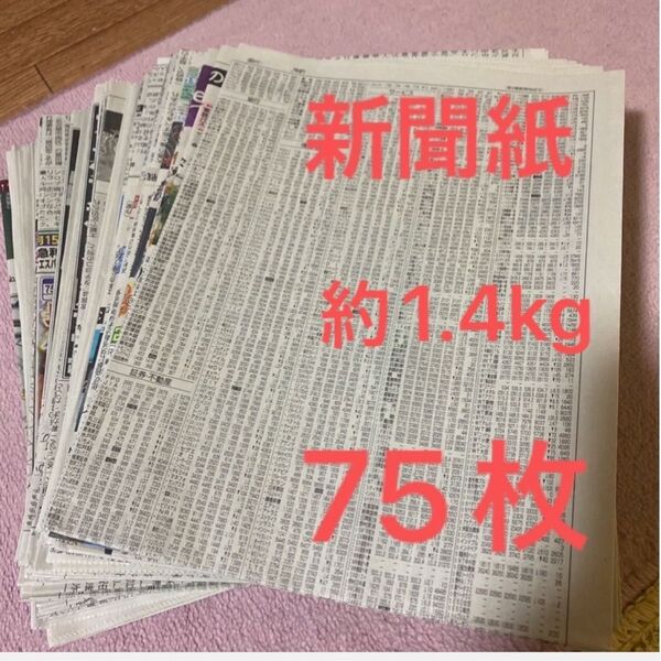 2025年5月ランダム 新聞紙75枚 約1.4kg