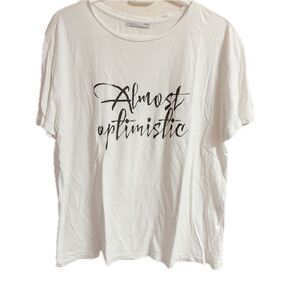 ZARA Almost optimistic ロゴTシャツ ホワイト