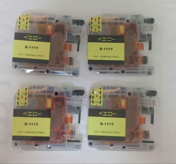 LC111Y ブラザー用 互換インクカートリッジ イエロー 4個セット