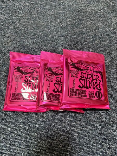 新品 3個 Ernie Ball アーニーボール エレキギター弦