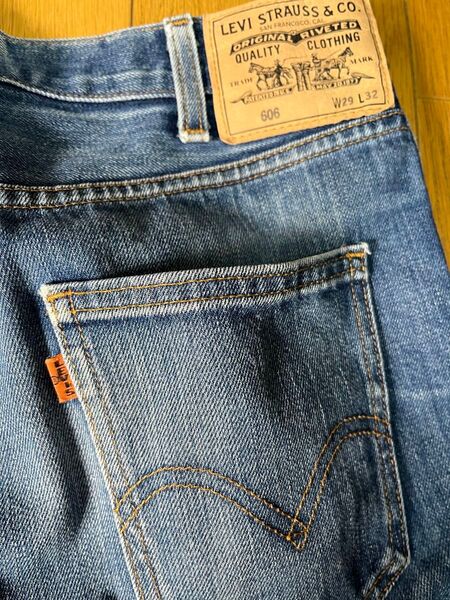 LVCリーバイス606復刻BIGEオレンジタブ42TALONジップW29