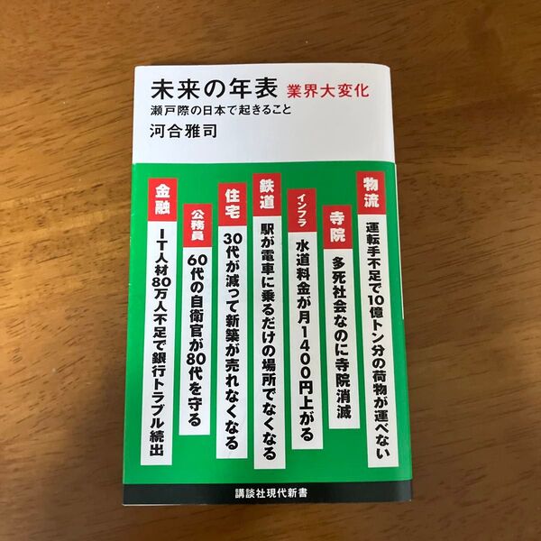 未来の年表業界大変化 瀬戸際の日本で起きること (講談社現代新書 2688) 河合雅司/著