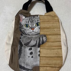 ハンドメイド 子猫 トートバッグ