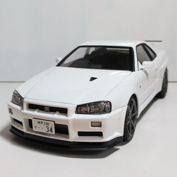 1/24 アオシマ ニッサン NISSAN BNR34 スカイライン GT-R V・spec Ⅱ 完成品