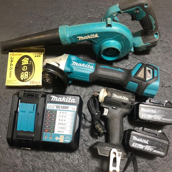 マキタ makita 18V 充電器 電動工具 充電式ディスクグラインダ 充電式インパクトドライバ バッテリ MAKITA