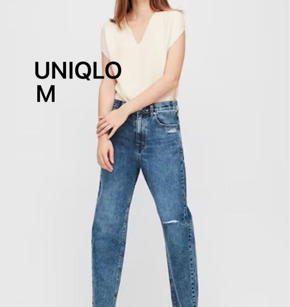 ユニクロ UNIQLO 3DコットンコクーンVネックセーター 半袖 オフホワイト サイズM ニット サマーニット トップス