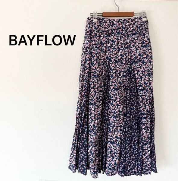 ベイフロー BAYFLOW 花柄 マキシスカート ロングスカート フレアスカート ウエストゴム マキシ丈 小花柄