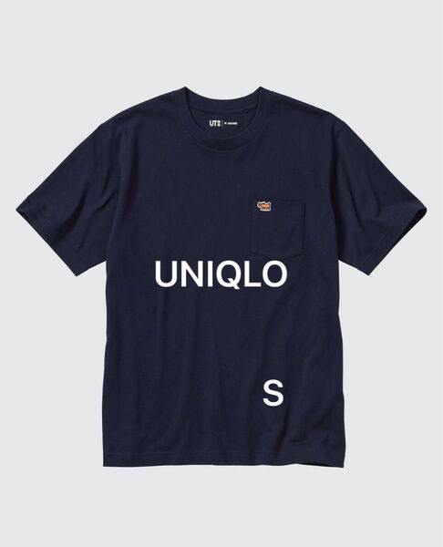 ユニクロ UNIQLO UTアーカイブ UT キース・ヘリング ネイビー S ポケットTシャツ 半袖Tシャツ クルーネック