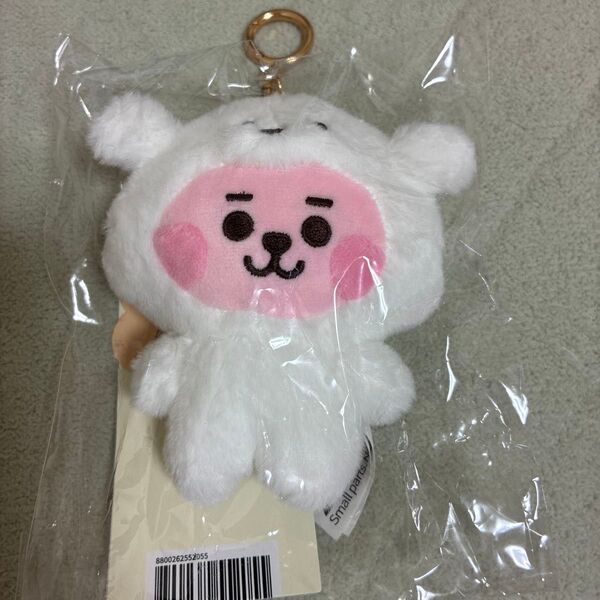bt21 fluffy マスコットキーリング cooky