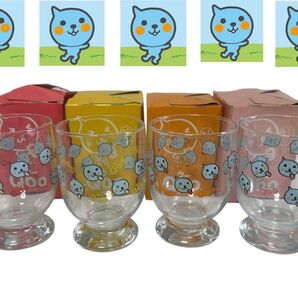 【平成レトロ】未使用 箱付き コカ・コーラ Qoo クー 脚付き グラス 4個 希少 レア 当時物
