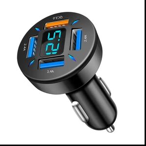 【7-10日以内の発送】車載用USB充電器、ミニカーチャージャー 5V15A(充電対応)【規格】USB A×4個(QC3.0×1個