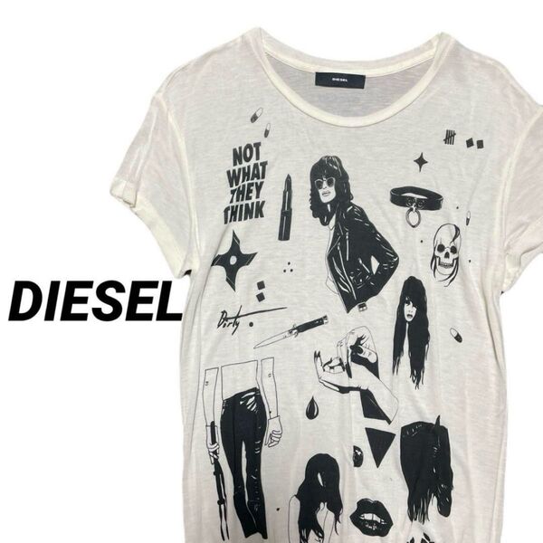 DIESEL ディーゼル 半袖ミニワンピ Tシャツy2k グランジ NANA