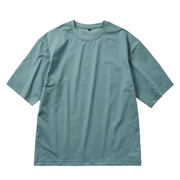 氷撃冷感-10℃プレミアムTシャツ LL ワークマンColors限定 ブルー L
