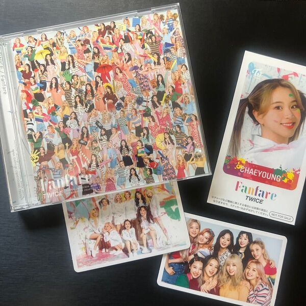 TWICE/Fanfare 初回限定盤トレカ2枚+チェヨンちゃんステッカー