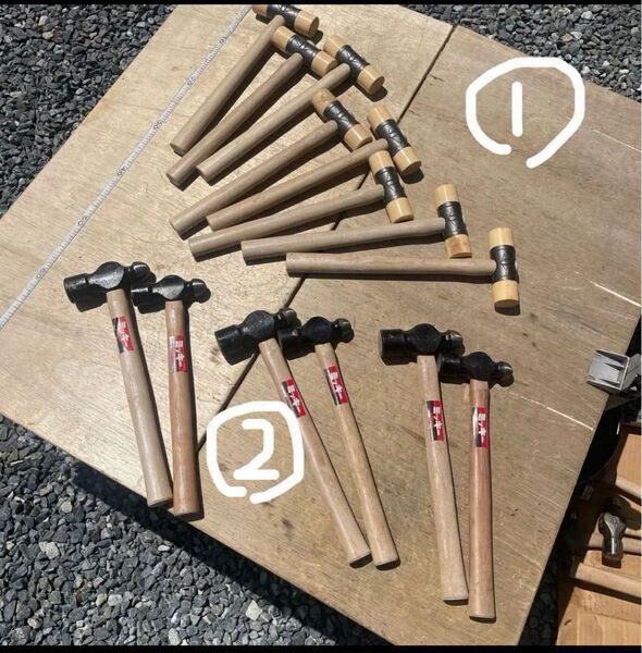 ②未使用保管品 ミッキー / UOZUMI 片手ハンマー 金槌 トンカチ 2本セット×3組の全6本 送料込!