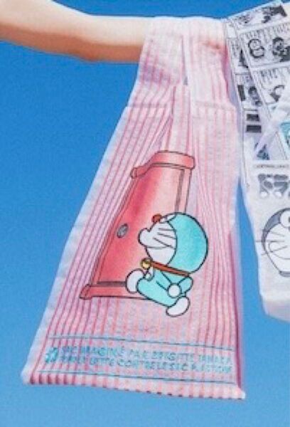 ドラえもん ブリジットタナカ バッグ どこでもドア オーガンジー ミュージアム 藤子・F・不二雄 限定 刺繍 耐荷重5kg
