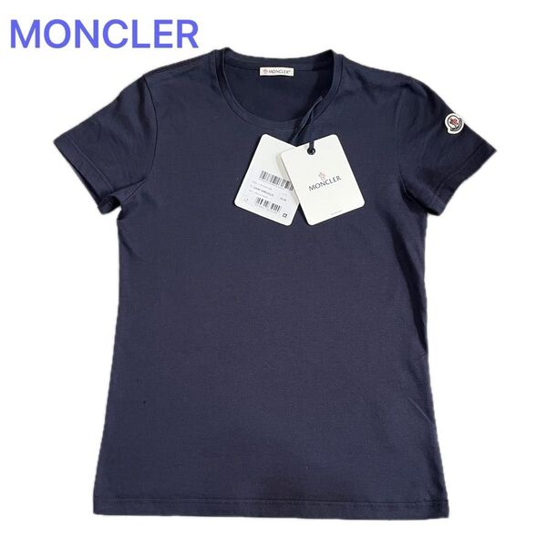 MONCLER モンクレール Tシャツ 半袖Tシャツ 半袖 ネイビー レディース Sサイズ相当