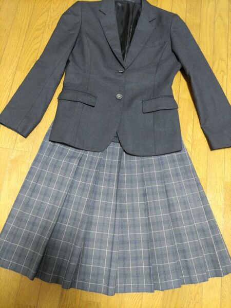 制服 ブレザー 本物 高校 冬物 チェックスカート