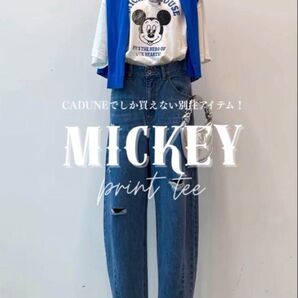 新品 CADUNE今期カーヴィクラッシュデニム 36