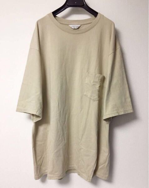unused 17SS オーバーサイズ ポケット Tシャツ ポケT ベージュ 2 US1257 beige カットソー スリット